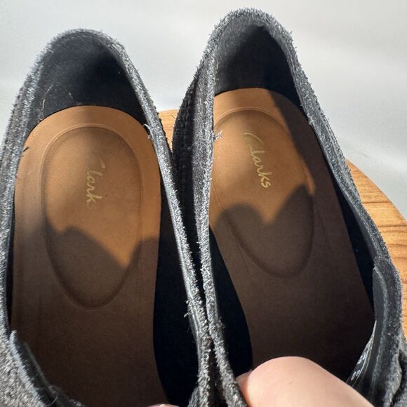 Clarks Foxwell Limit Men's Black Suede Brogue Wingtips Shoes Size 10 - Picture 7 of 8